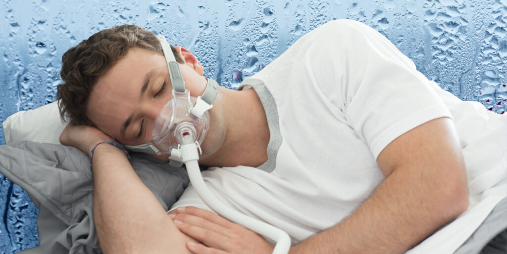 Protecting CPAP Mask from CPAP Rainout